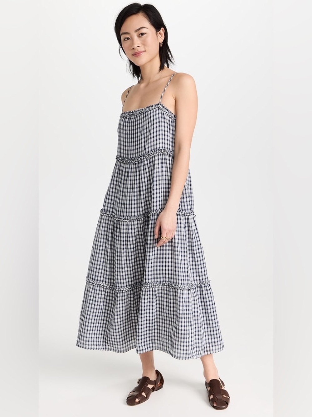Rails Zuri Sailor Check Midi Dress